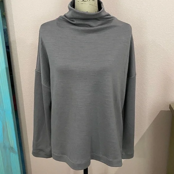 Lululemon Principal Dancer Funnel Neck Sweater Gray Turtleneck Size 6